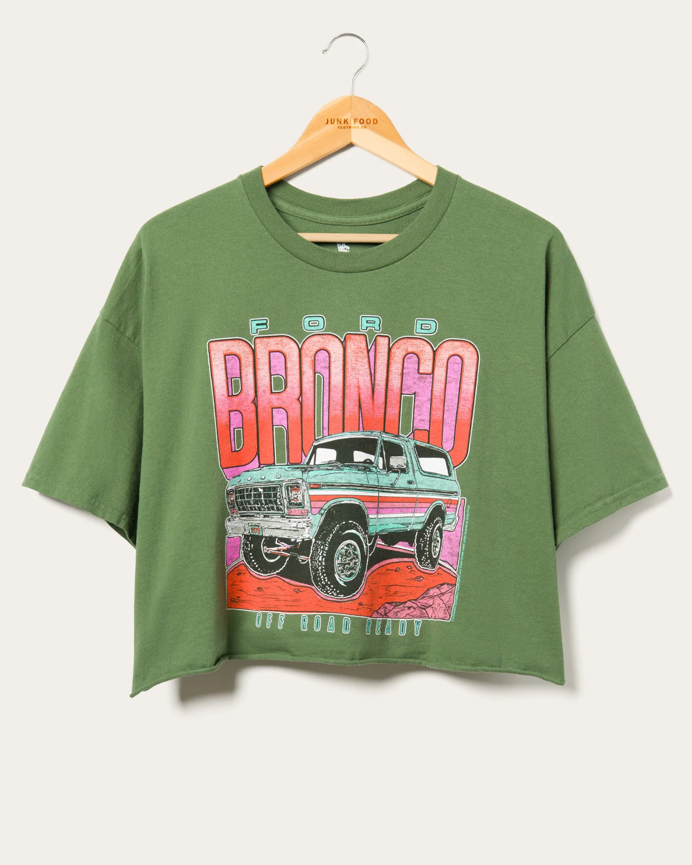 Image of Women's Bronco Off Road Ready Flea Market Crop Tee