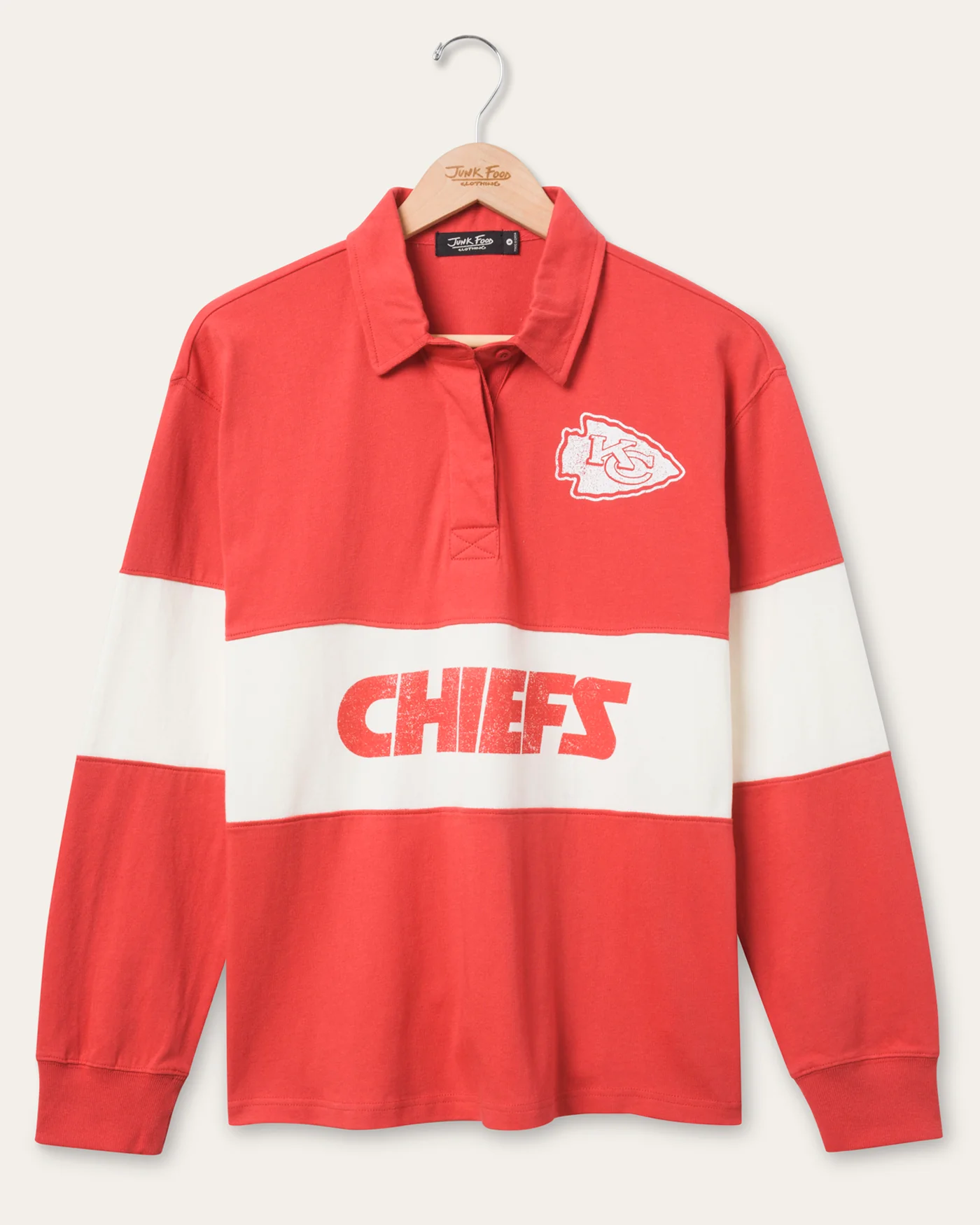 Image of Women's Kansas City Chiefs Rugby Long Sleeve