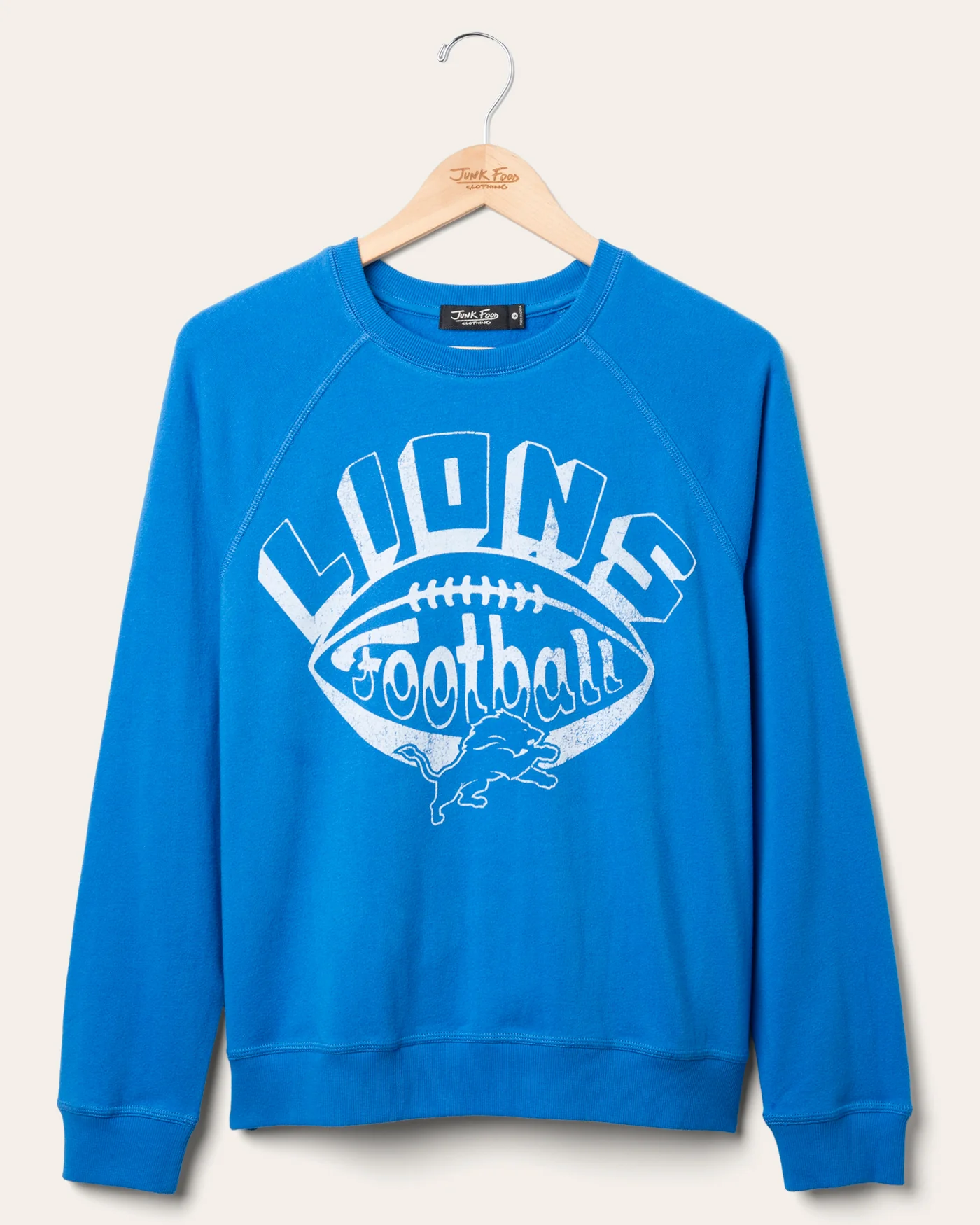 Image of Women's Detroit Lions Football Raglan Crew Fleece
