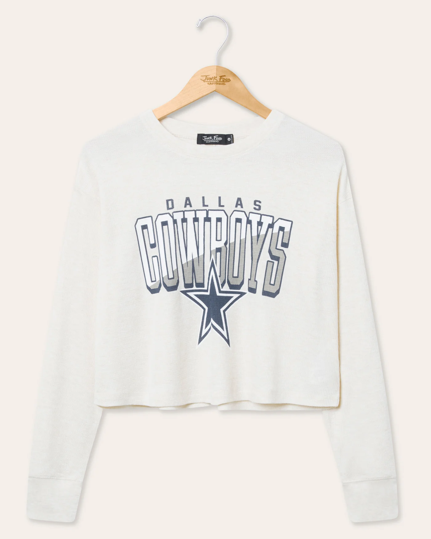 Image of Women's Dallas Cowboys Slant Crop Thermal