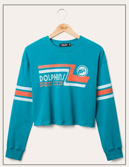 Women's Miami Dolphins Retro Crop Fleece