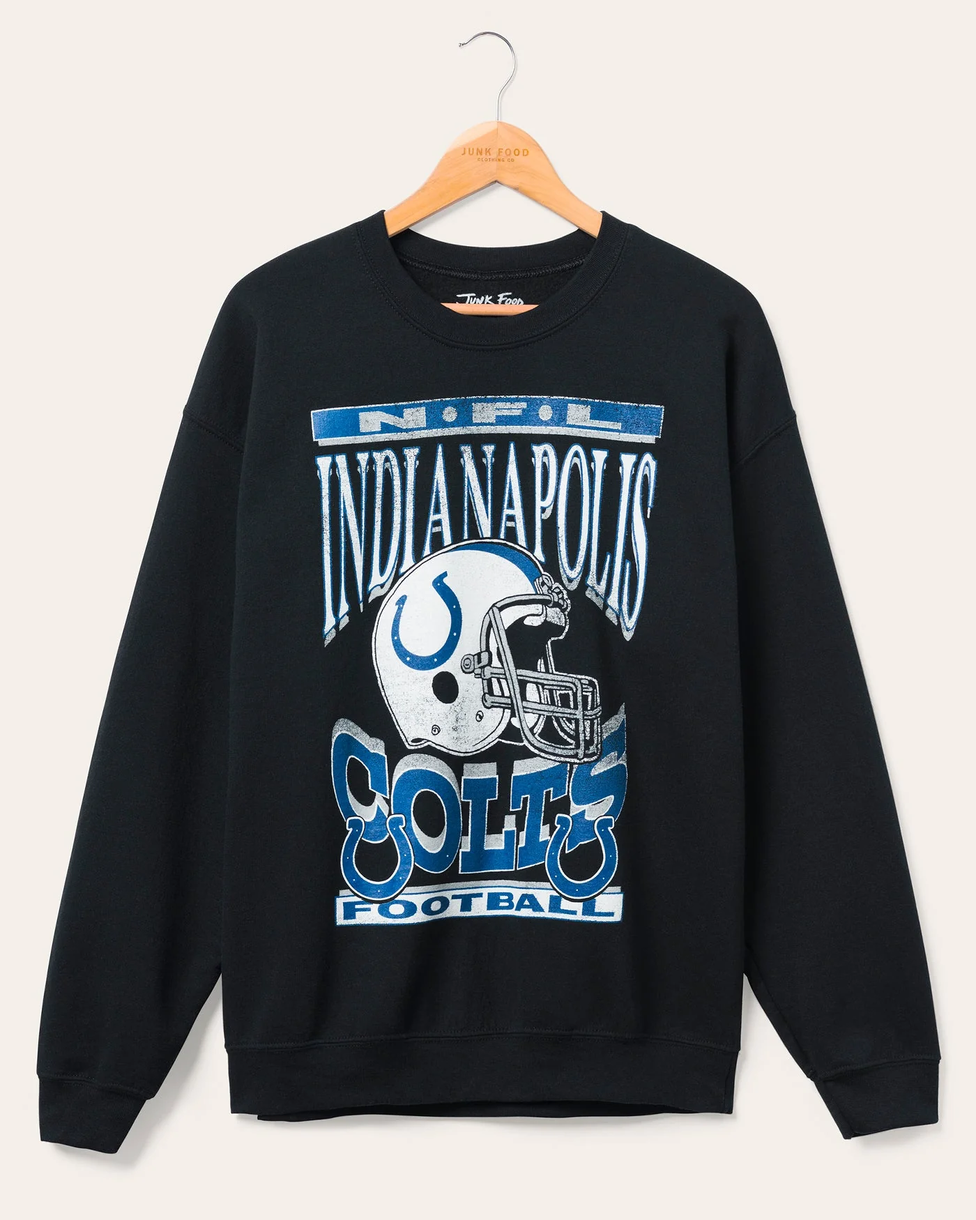 Image of Indianapolis Colts Helmet Flea Market Crew Fleece