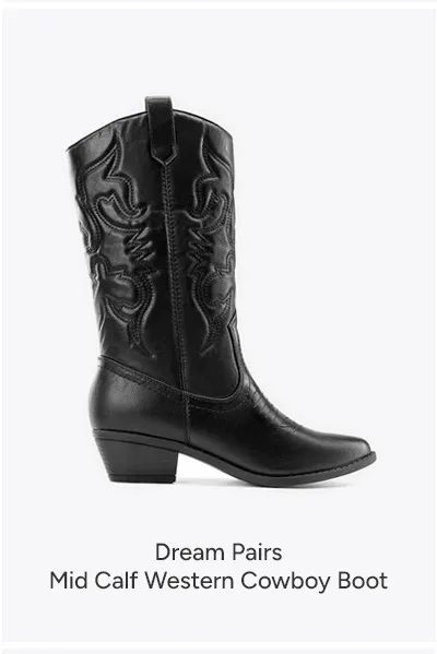 Mid Calf Western Cowboy Boot