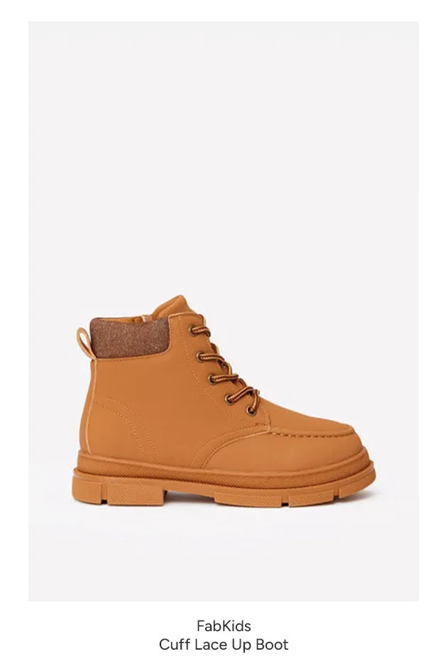 Cuff Lace Up Boot