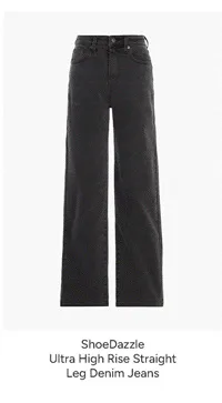 Ultra High Rise Straight Leg Denim Jeans