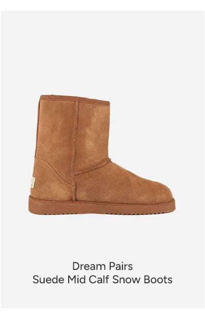 Suede Mid Calf Snow Boots