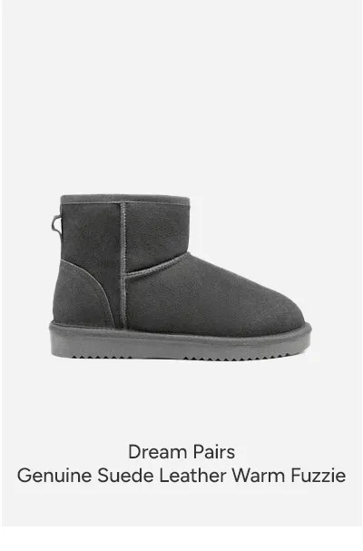 Genuine Suede Leather Warm Fuzzie