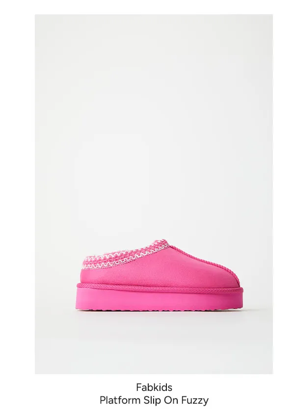 Platform Slip On Fuzzy