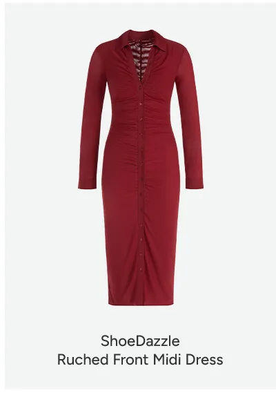 Ruched Front Midi Dress