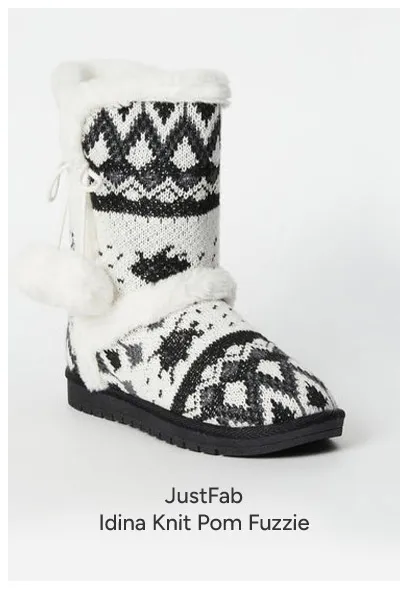 Idina Knit Pom Fuzzie