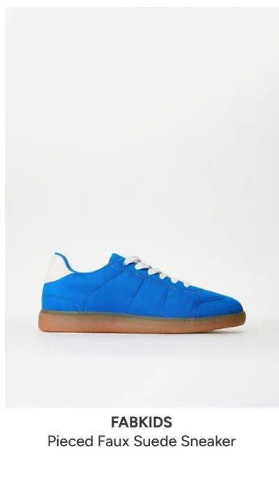 Pieced Faux Suede Sneaker