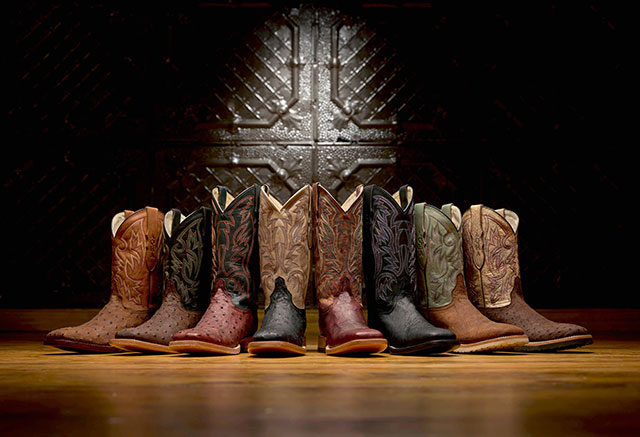 A group of Men's AQHA western boots.