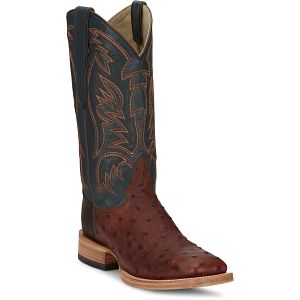 Doc Bar - Full Quill Ostrich boots in brandy brown.