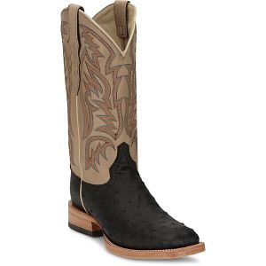 Doc Bar - Full Quill Ostrich boots in black.