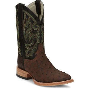 King - Full Quill Ostrich boot in kango tobac brown.
