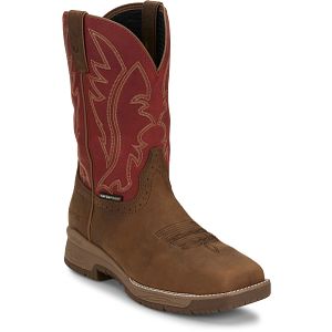 Nitread 11" Waterproof Nano Comp Toe in amber brown.