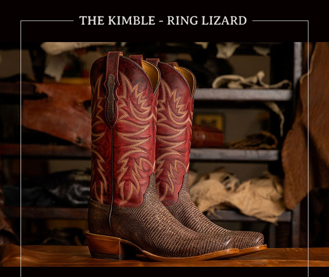 The Kimble - Ring Lizard in hazel brown.