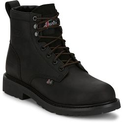 Dayworker 6" Steel Toe Waterproof in onyx black.