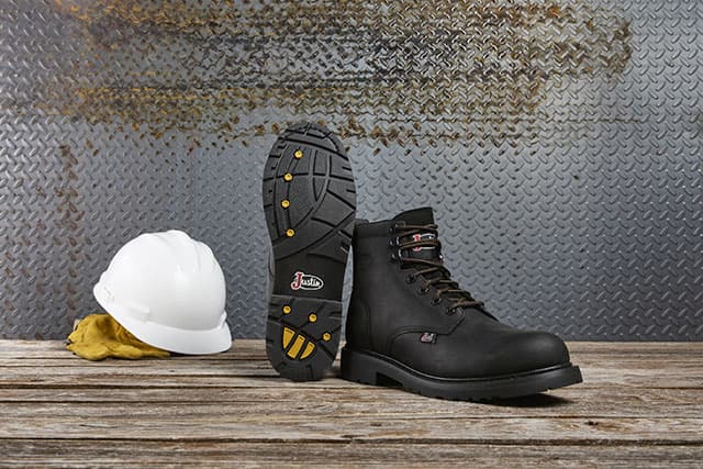 Dayworker 6" Steel Toe Waterproof in onyx black.