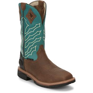 Derrickman 11" Waterproof Steel Toe in brown.