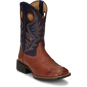 Roswell 11" Smooth Ostrich in brandy brown.