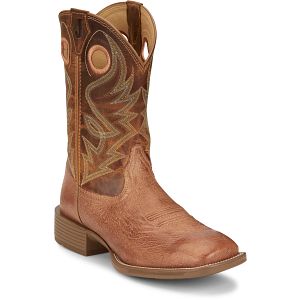 Roswell 11" Smooth Ostrich in cognac brown.