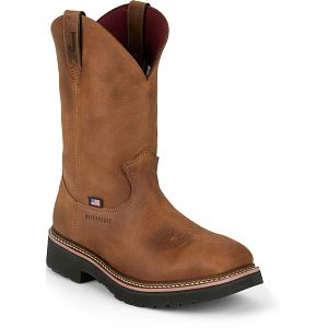 Ames 11" Steel Toe Waterproof in walnut brown.