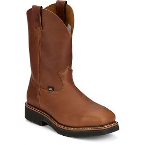 Lafayette 11" Work Boots in cinnamon brown.