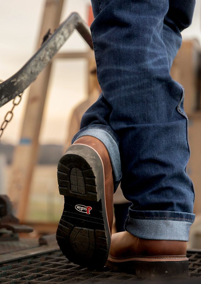 Billings 11" Steel Toe Waterproof boots in hickory brown.