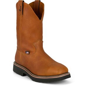 Lafayette 11" Steel Toe boot in cinnamon tan.