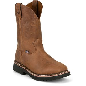 Ames 11" steel toe Boot in walnut brown.
