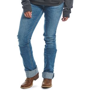 High Rise Bootcut in light denim (blue).