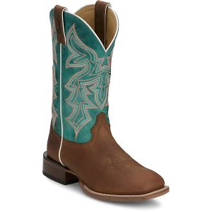 Miss Ellie 11" Western Boot in rustic brown.