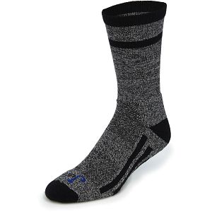 2-Pk Just Dry Wardrobe Crew Socks in black/grey.