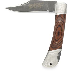 Folding Pocket Knife in wood (brown).