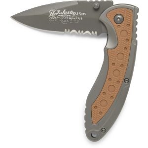 Inlay Pocket Knife in brown.