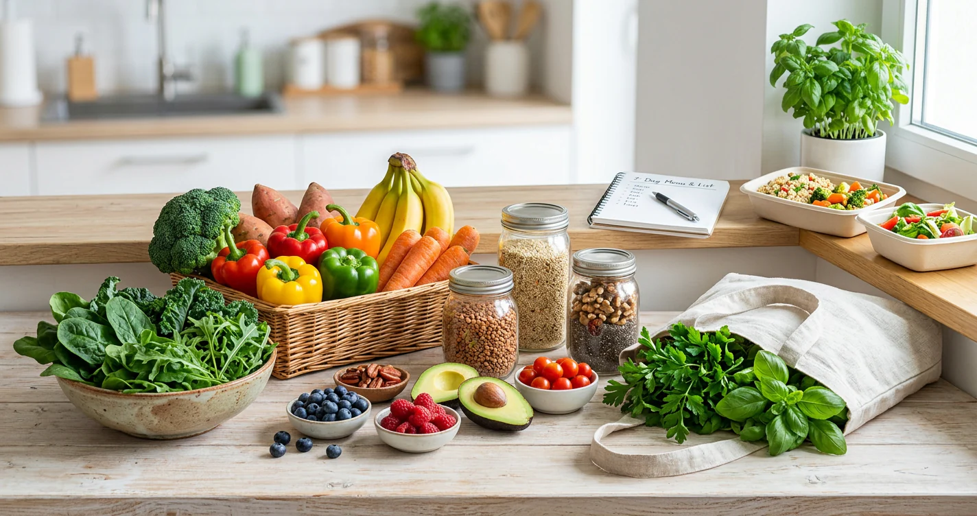 Plant‑Based Grocery List for Weight Loss: Step‑by‑Step Shopping, Prep, and a 7‑Day Menu to Boost Energy Naturally