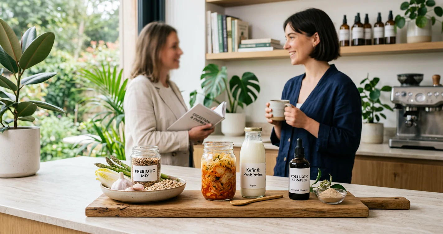Prebiotics vs Probiotics vs Postbiotics: A Science-Backed Guide to Better Digestion and Steadier Energy