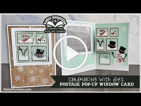 Cardmaking with dies: Postage Pop-up Window Card