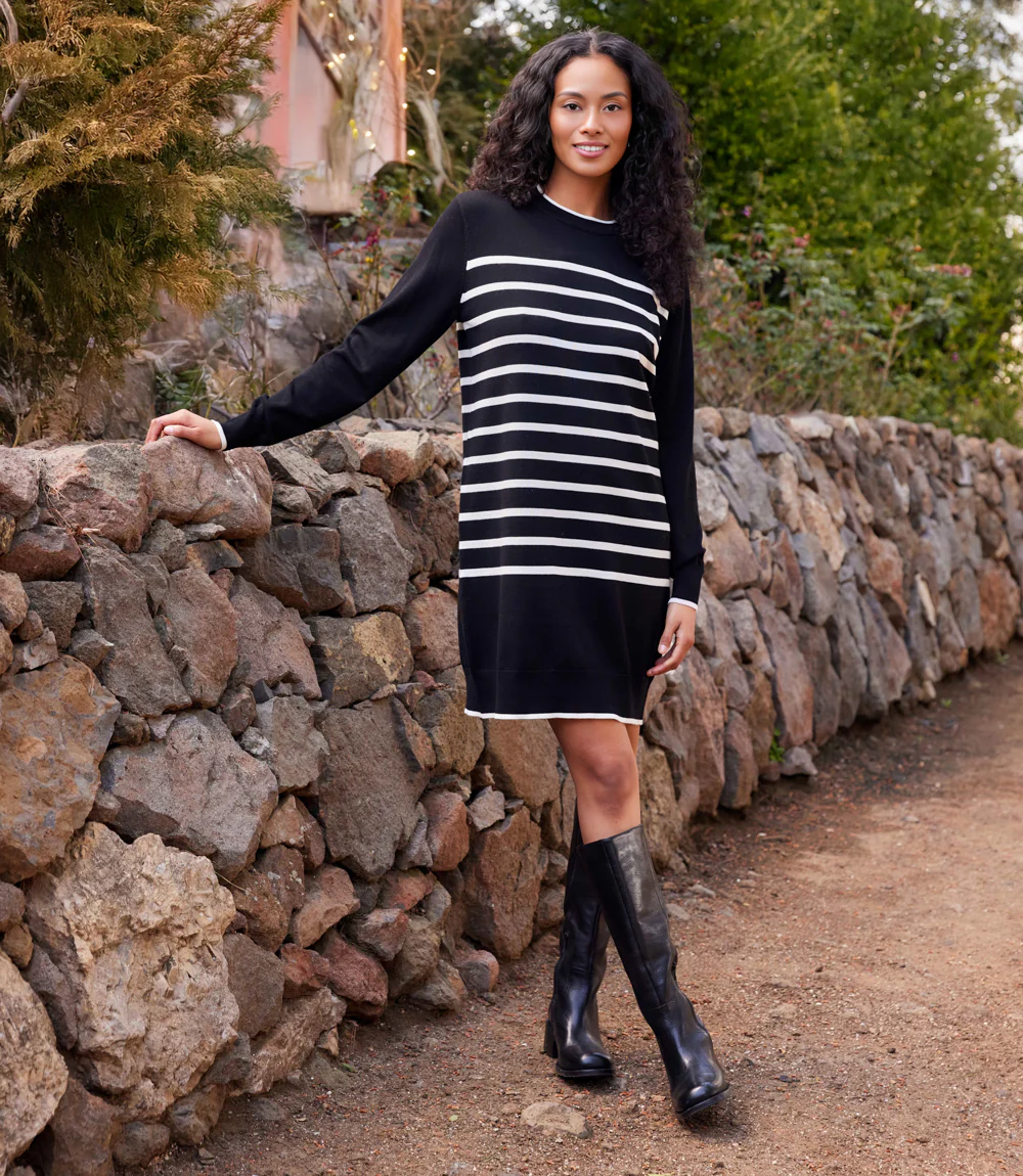 Image of Stripe Sweater Dress