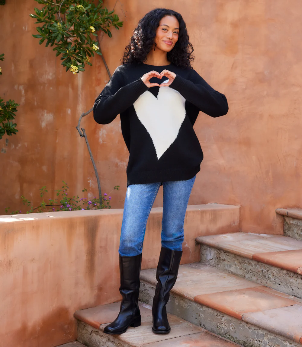 Image of Heart Jacquard Sweater
