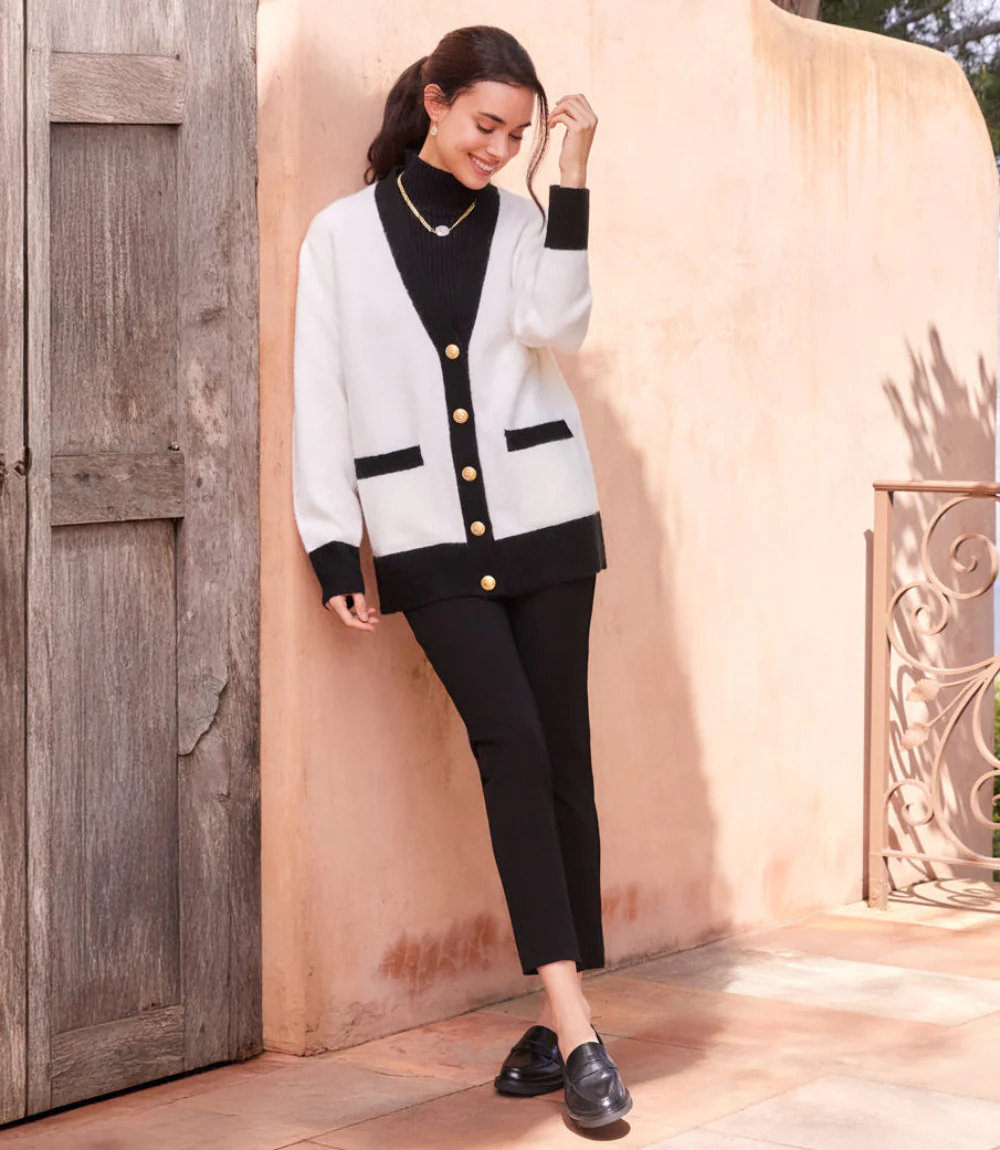 Image of Colorblock Cardigan Sweater