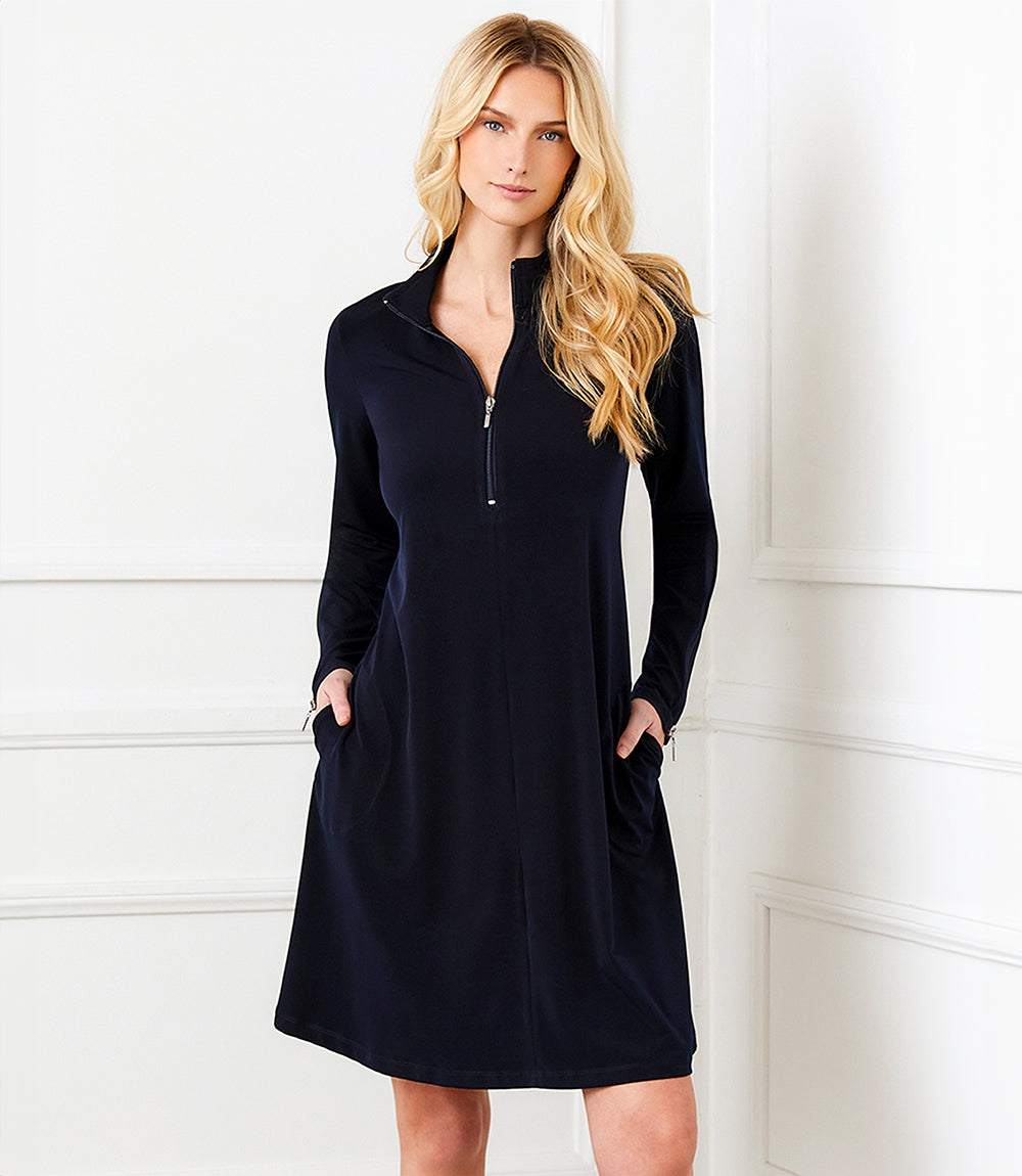 Image of Zip Up Travel Dress