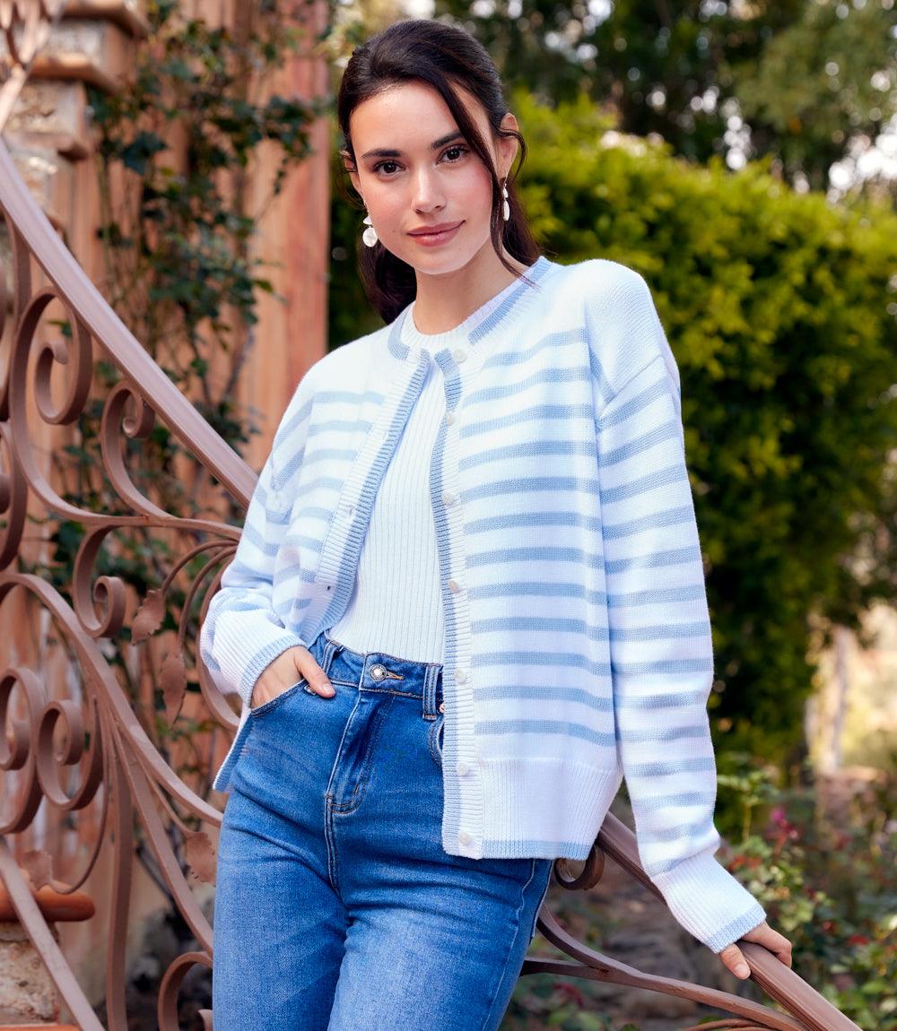 Image of Stripe Cardigan Sweater