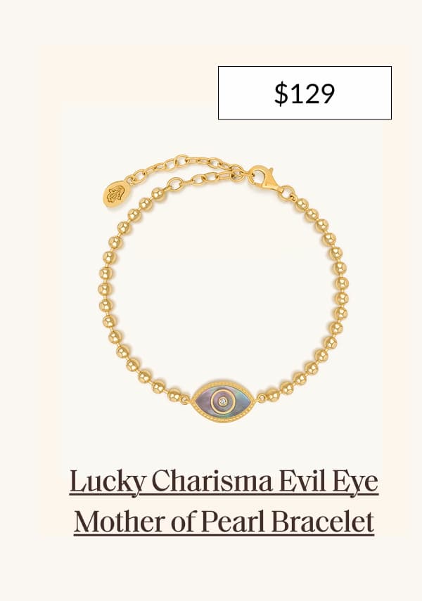 Lucky Charisma Evil Eye Mother of Pearl Bracelet