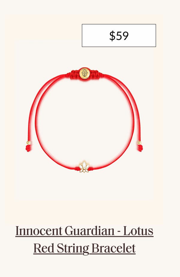 Innocent Guardian - Lotus Red String Bracelet