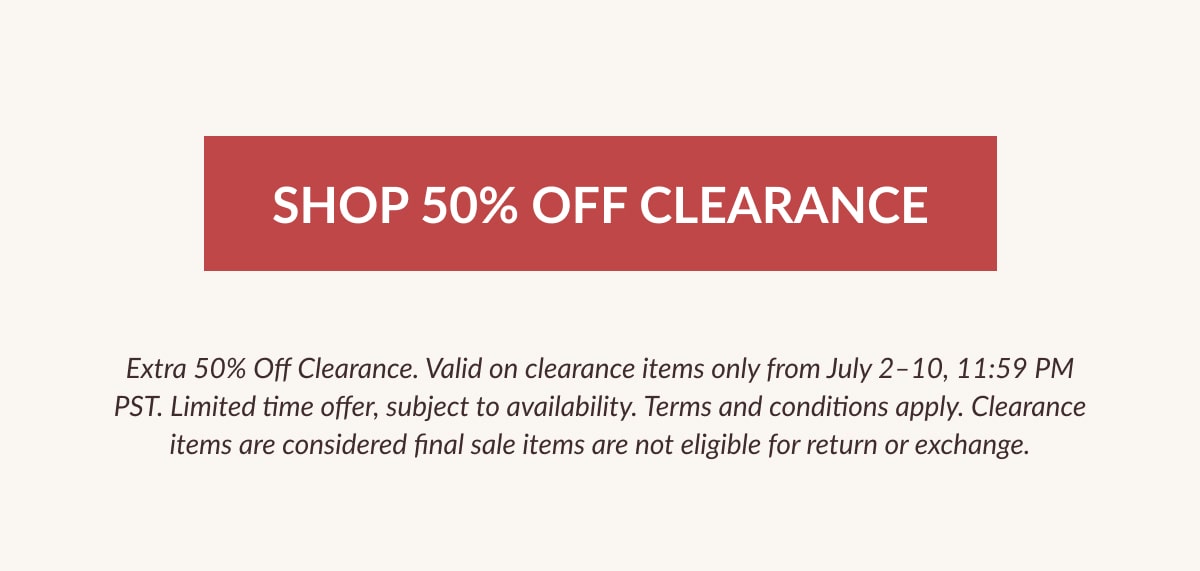 SHOP 50% OFF CLEARANCE