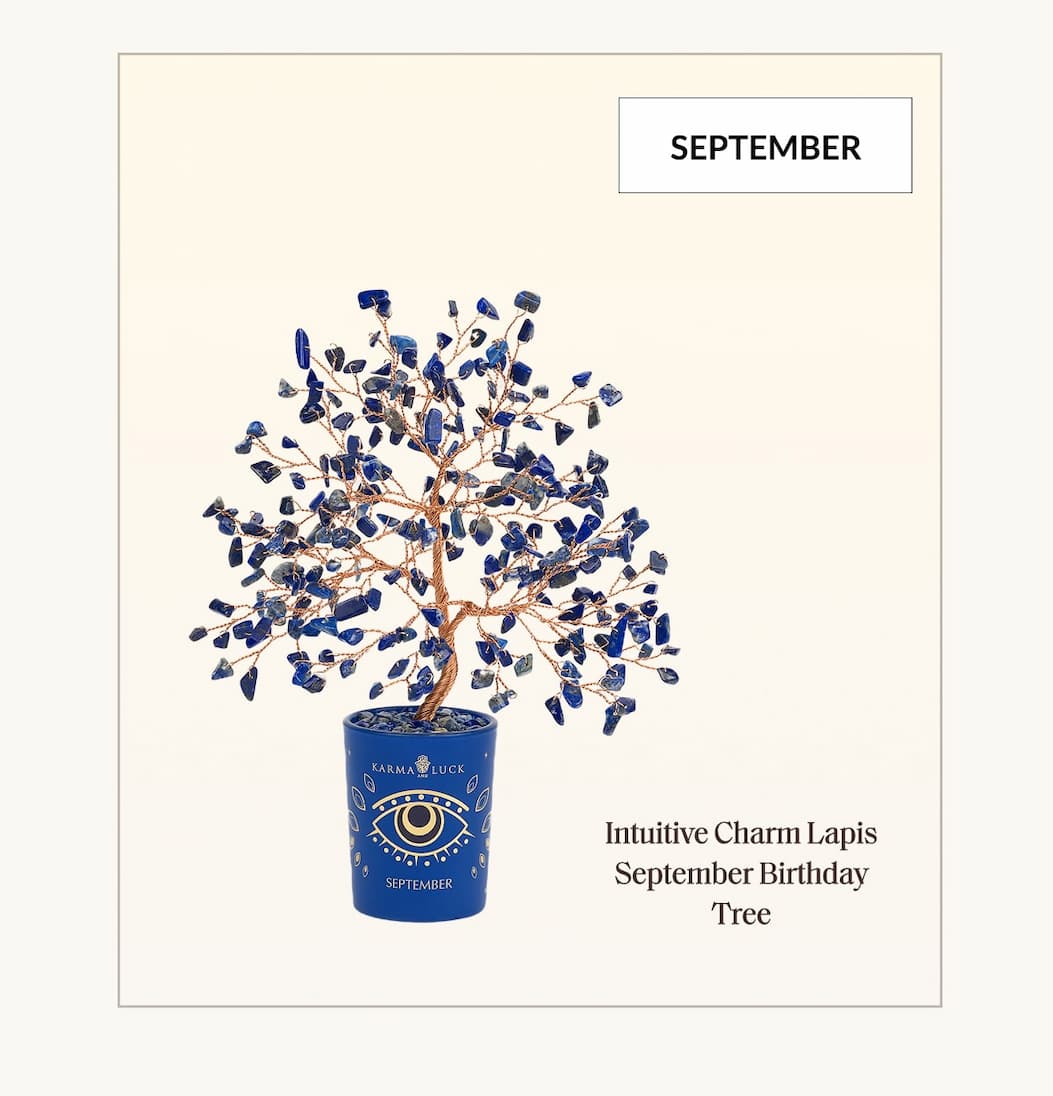 Intuitive Charm Lapis September Birthday Tree