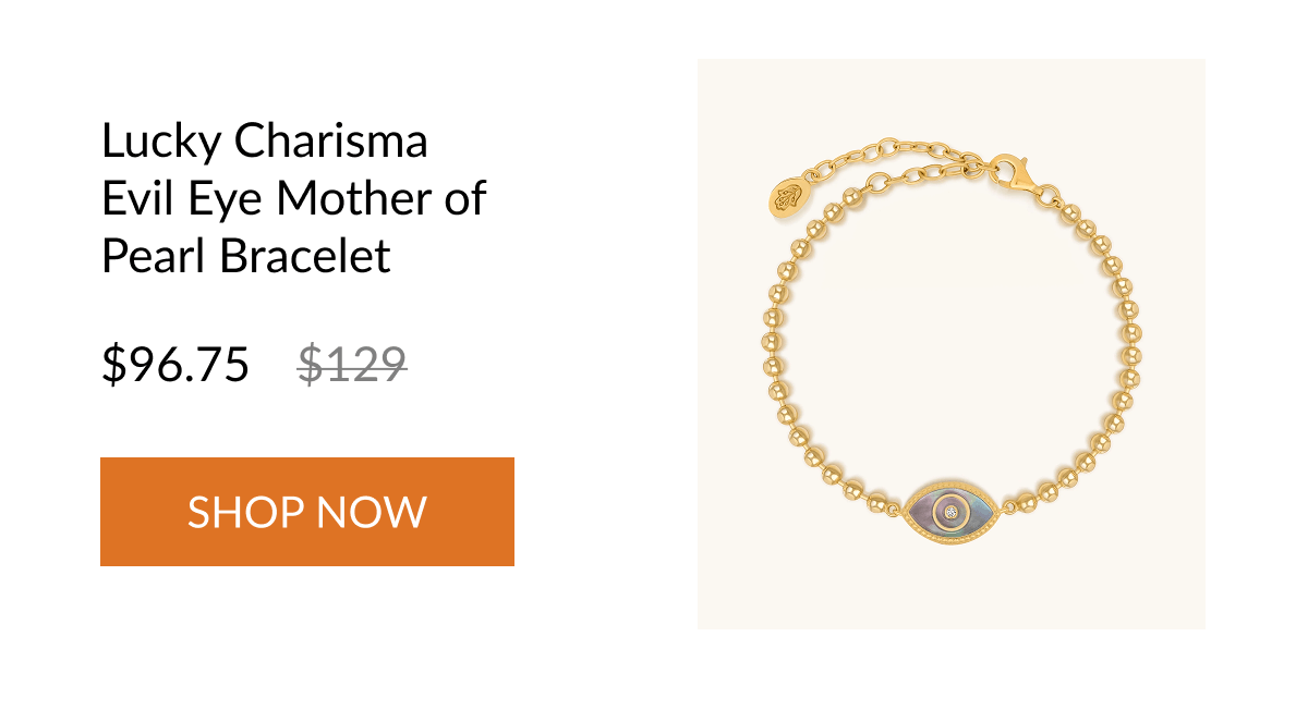 Lucky Charisma Evil Eye Mother of Pearl Bracelet
