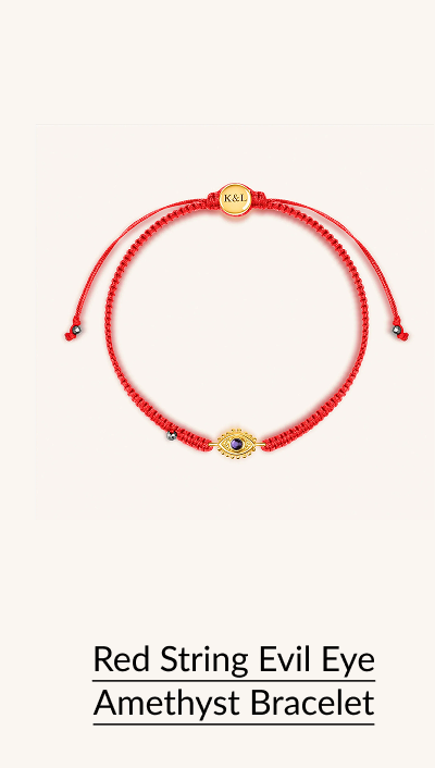 Ultimate Safeguard Red String Evil Eye Amethyst Bracelet
